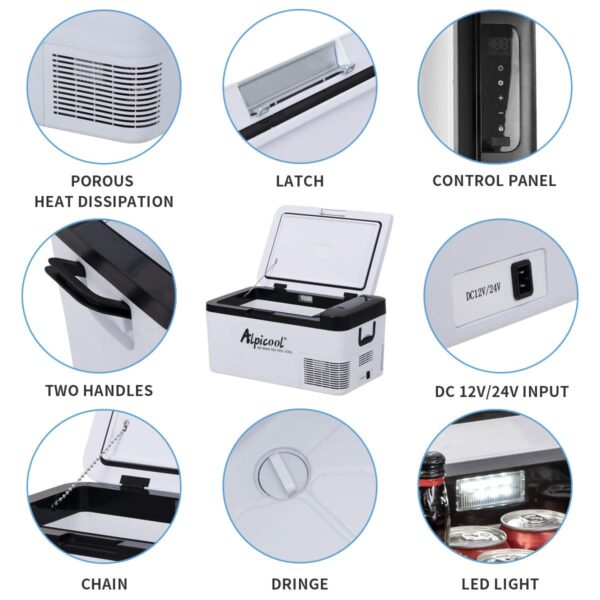 P18 Portable Fridge 12 Volt Car Refrigerator 19 Quart Freezer for Fishing, Camping, RV, Truck, Boat-12/24V DC - Image 12