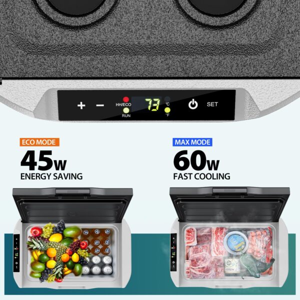 12 Volt Refrigerator, 32QT(30L) 12V Cooler, Compressor Electric Cooler -4℉~68℉, 12V Fridge 12/24V DC 110-240V AC, Portable Freezer for Camping, Travel, Truck, Home - Image 5