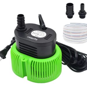 Pool Cover Pump above Ground - Submersible Water Sump Pump Swimming Water Removal Pumps, with Drainage Hose & 25 Feet Extra Long Power Cord, 850 GPH inGround, 3 Adapters