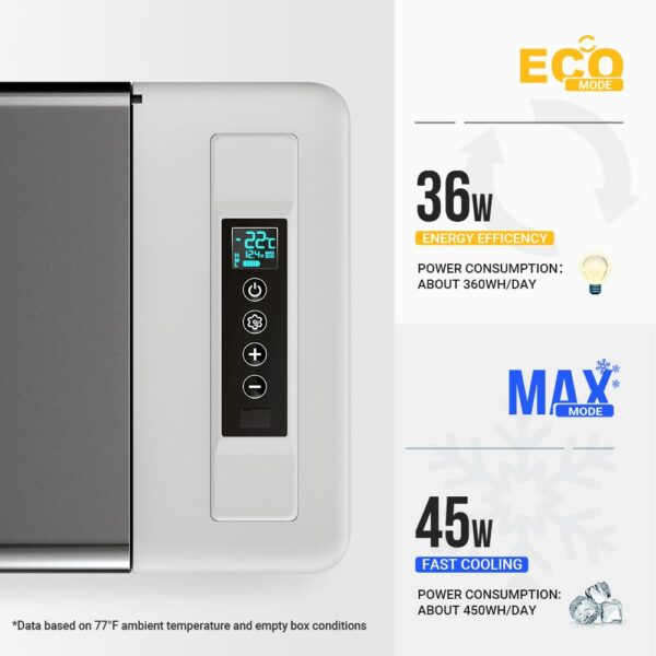 12 Volt Refrigerator 12V Car Fridge 30 Quart Portable Freezer Compressor Cooler -7℉~50℉ Compressor Freezer, 12/24V DC 110~240 Volt AC, for Truck RV SUV - Image 5