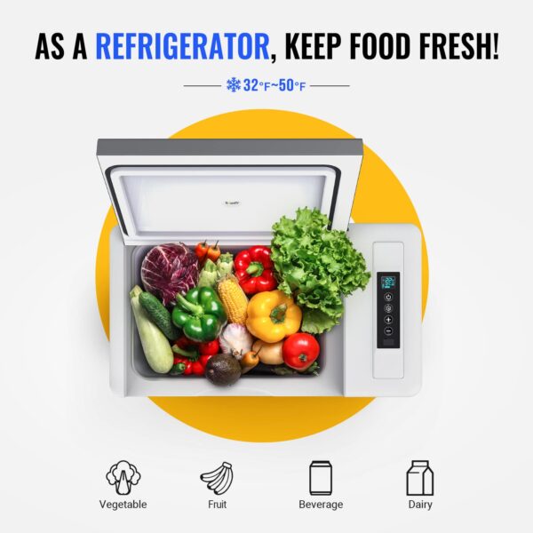 12 Volt Refrigerator 12V Car Fridge 30 Quart Portable Freezer Compressor Cooler -7℉~50℉ Compressor Freezer, 12/24V DC 110~240 Volt AC, for Truck RV SUV - Image 7