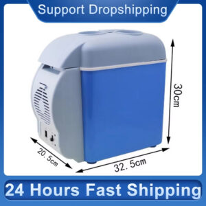 7.5 Liter Car Mini Refrigerator Lightweight Dual-Use Insulated Cooler Box Container Semiconductor Car Refrigerator Ice Box 12V
